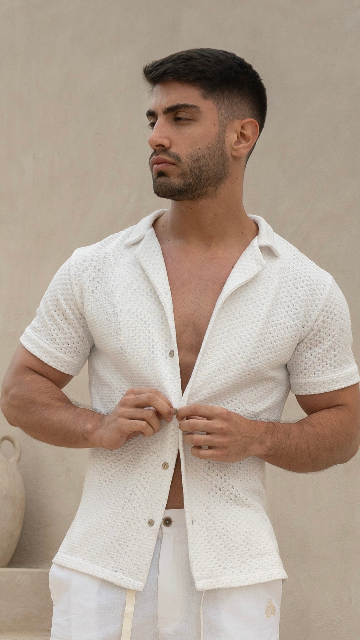 Sandro / Camisa Botón/ 💯 Cotton / Tejido