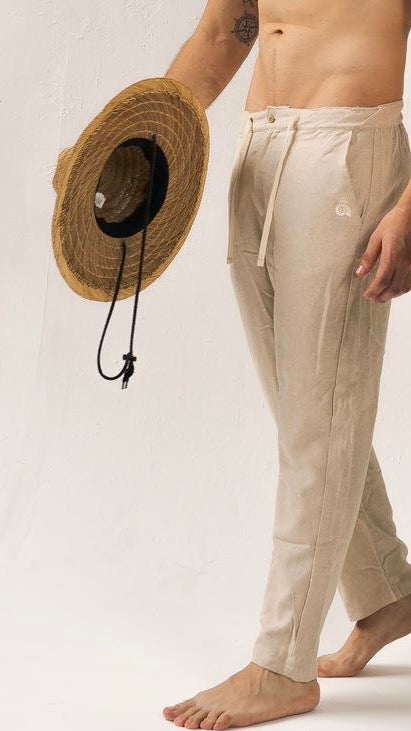 Sashi Long Pants / 💯 Lino / Nude