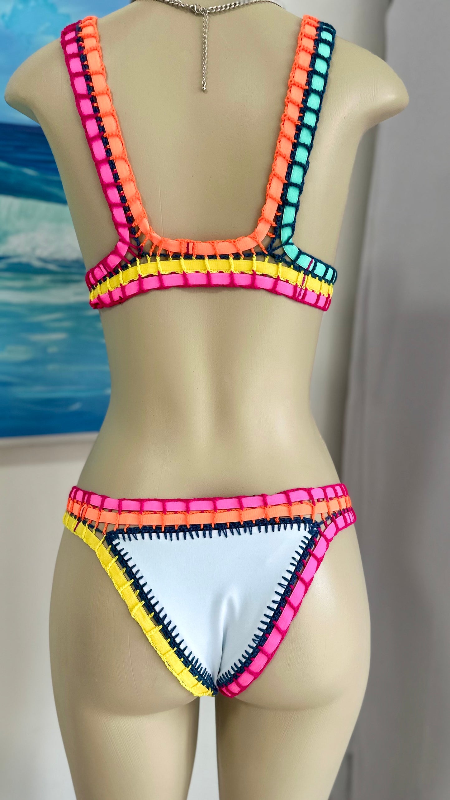 Candy Bikini Set / Reversible Handmade Swimsuit