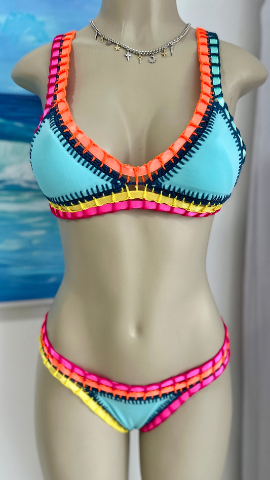 Candy Bikini Set / Reversible Handmade Swimsuit