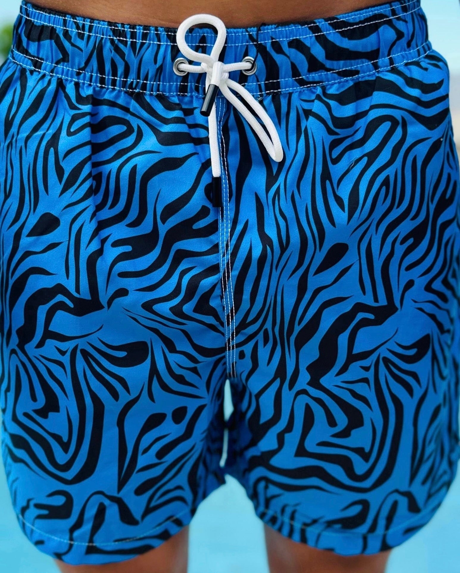 Blue Wild Swim Short / Slim Fit