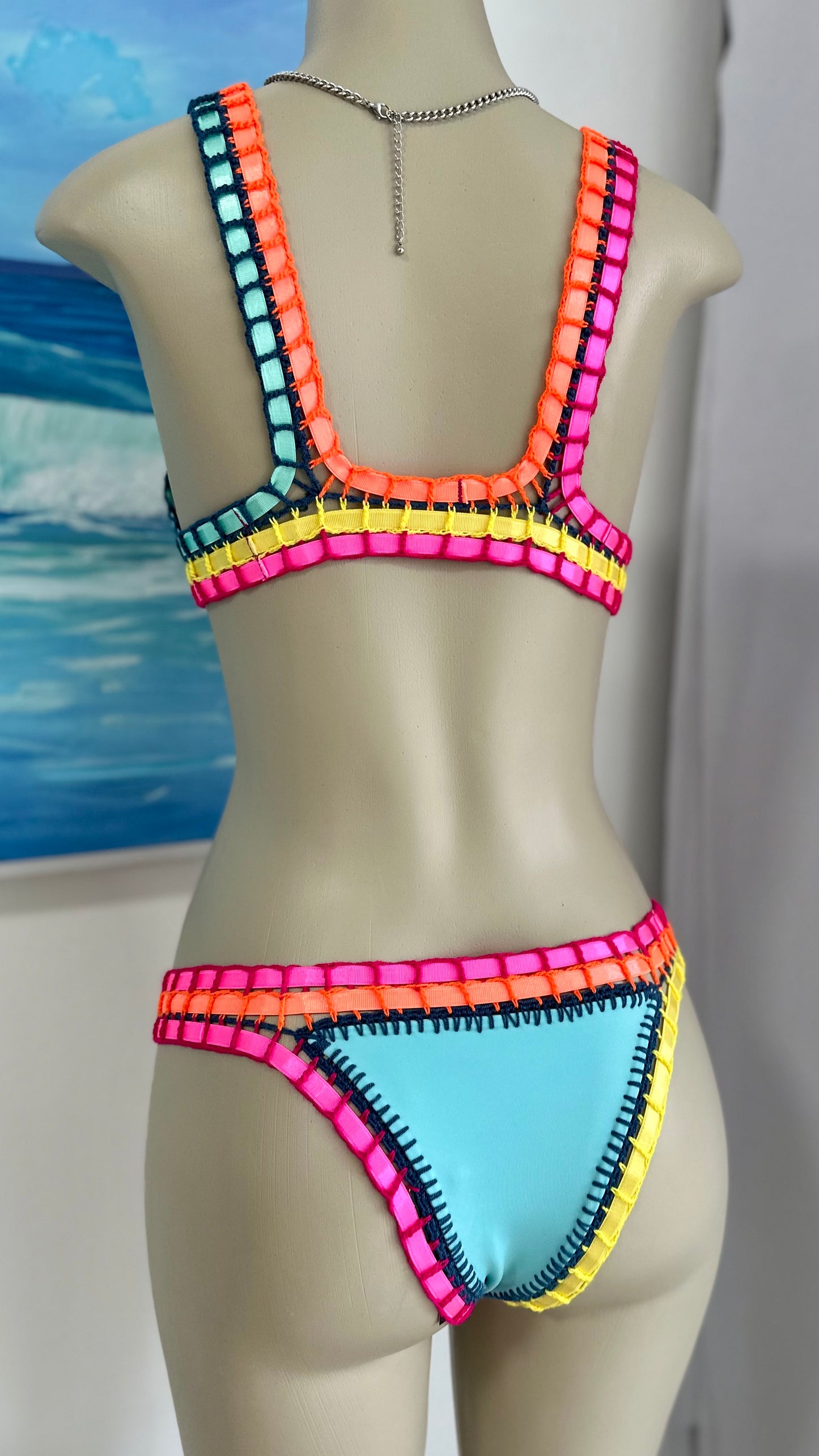 Candy Bikini Set / Reversible Handmade Swimsuit