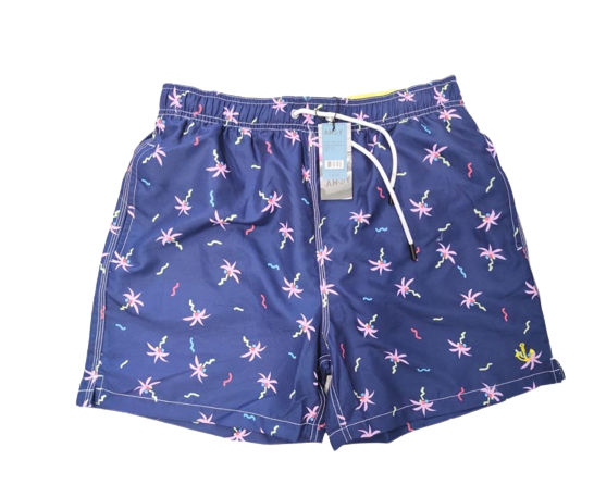 Pinky Palms Swim Short, Slim Fit